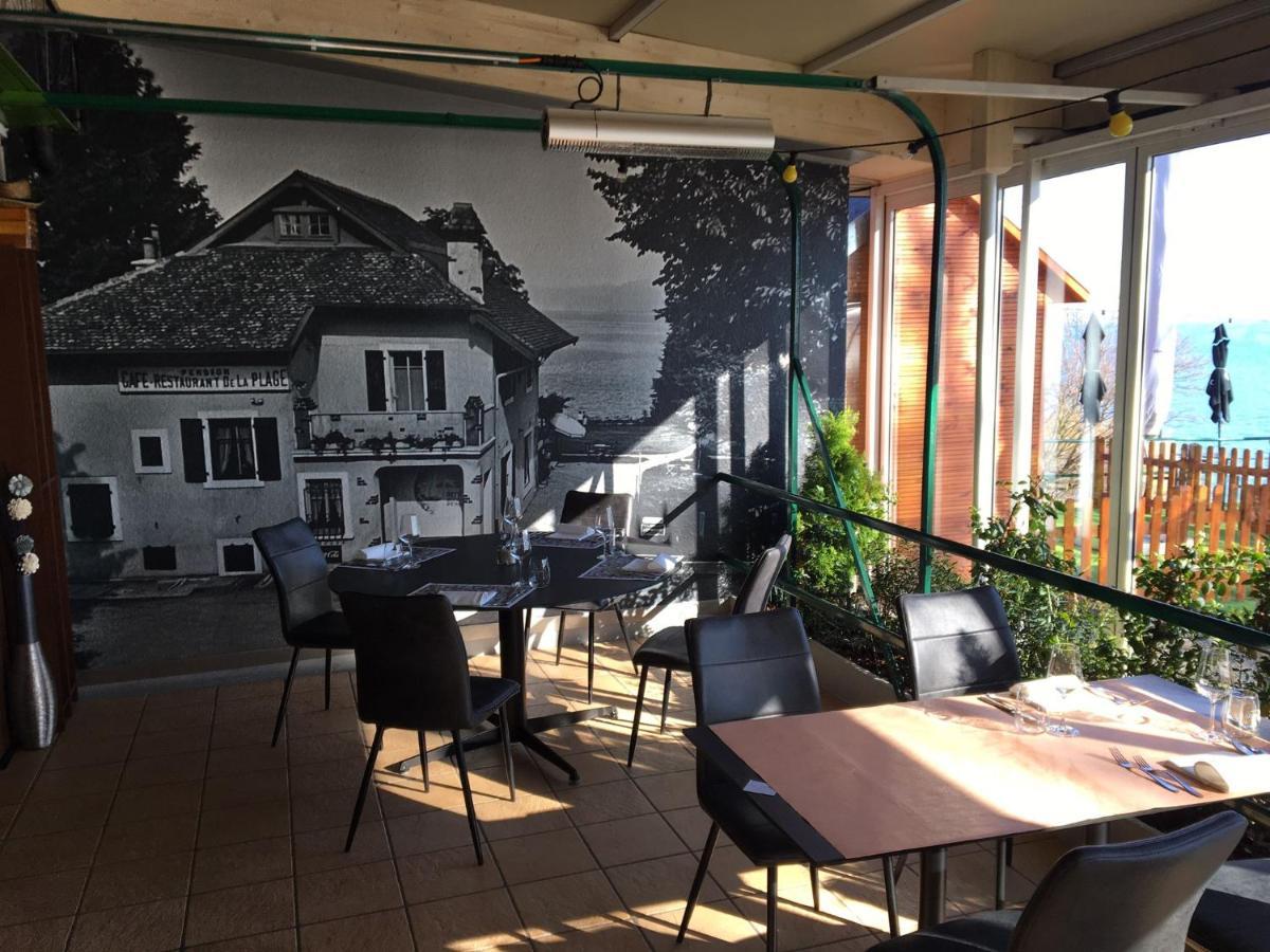 Hotel Restaurant De La Plage Gland Exterior photo